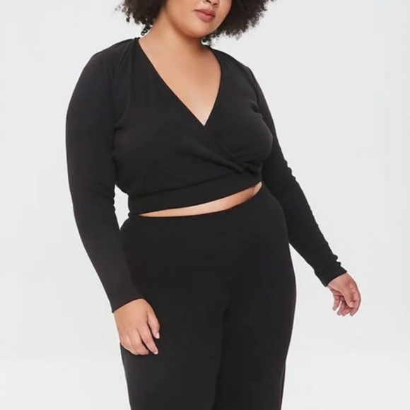 RIBBED KNIT ☆ MIDNITE BLACK ☆ 2-PIECE ☆ LOUNGE SET ☆ NWT - Picture 3 of 8